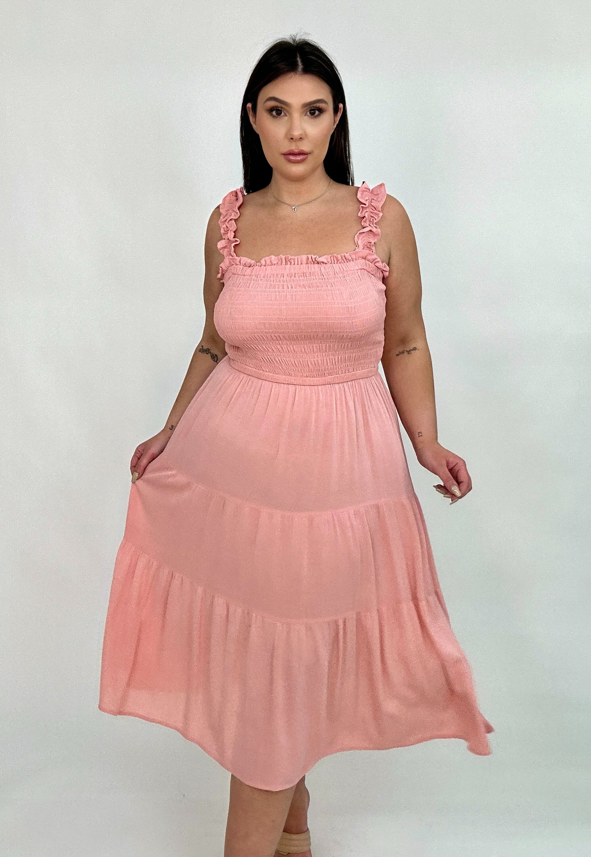 Ruffle Sleeve Flowy Summer Dress (3 colors)