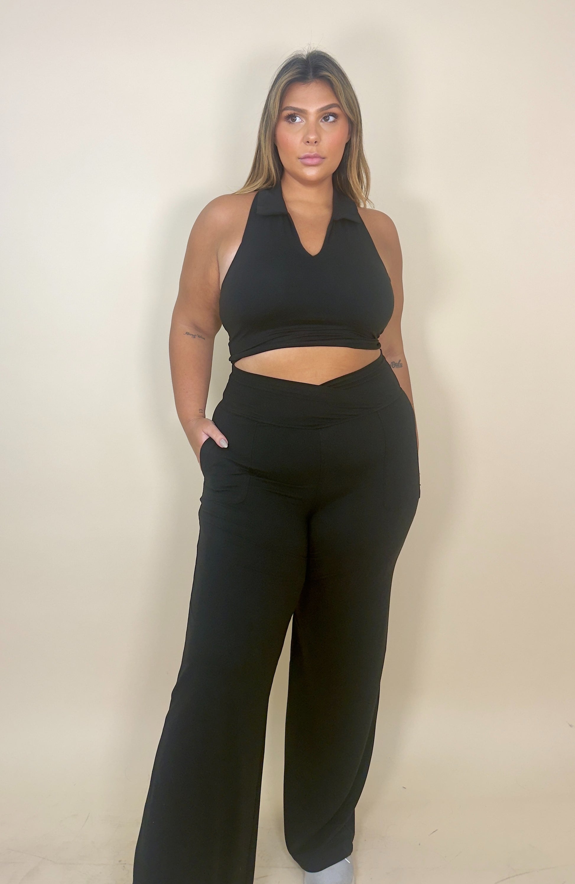 High Waisted Wide Leg Butter Activewear Leggings