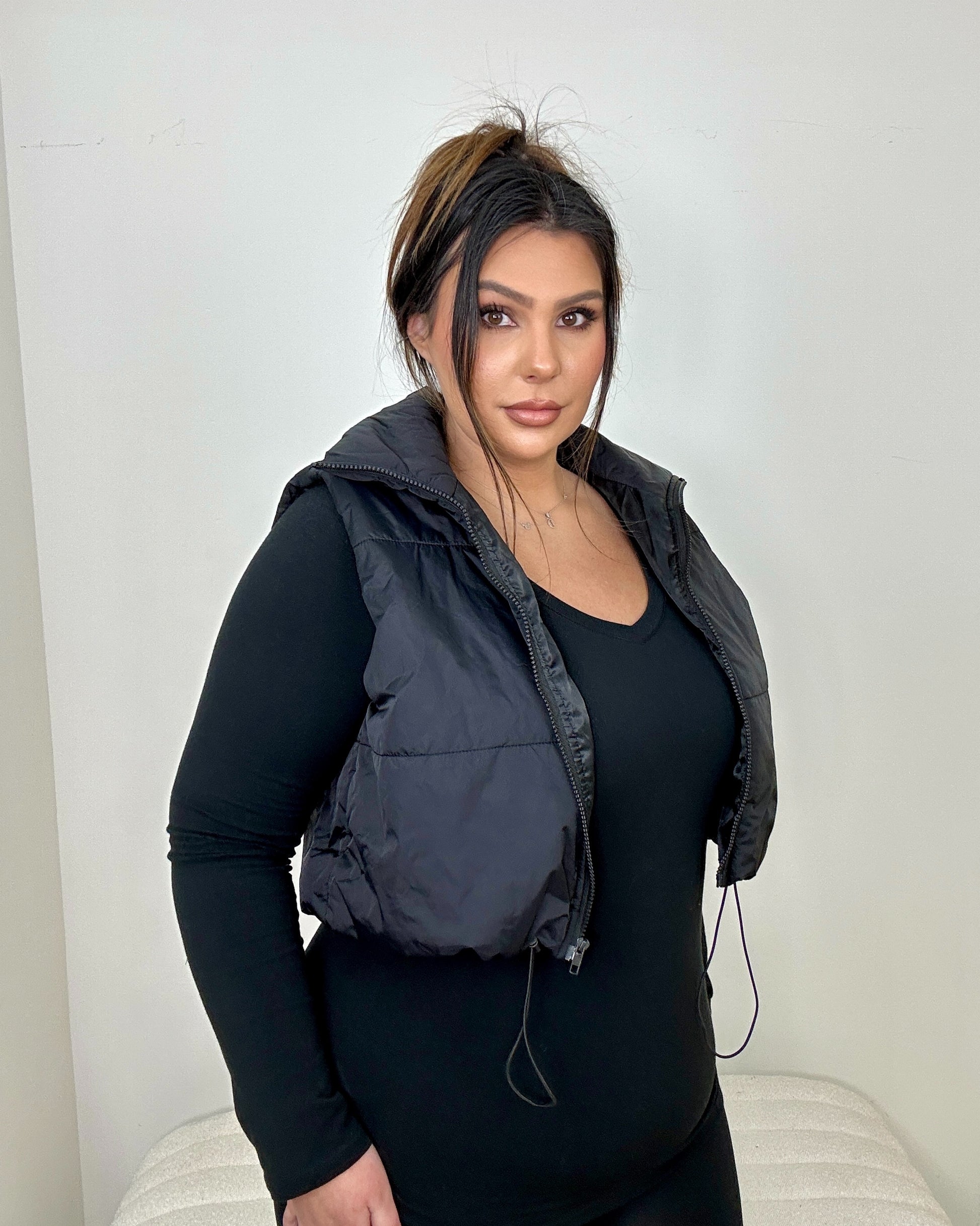 Cropped Puffer Vest (1x)