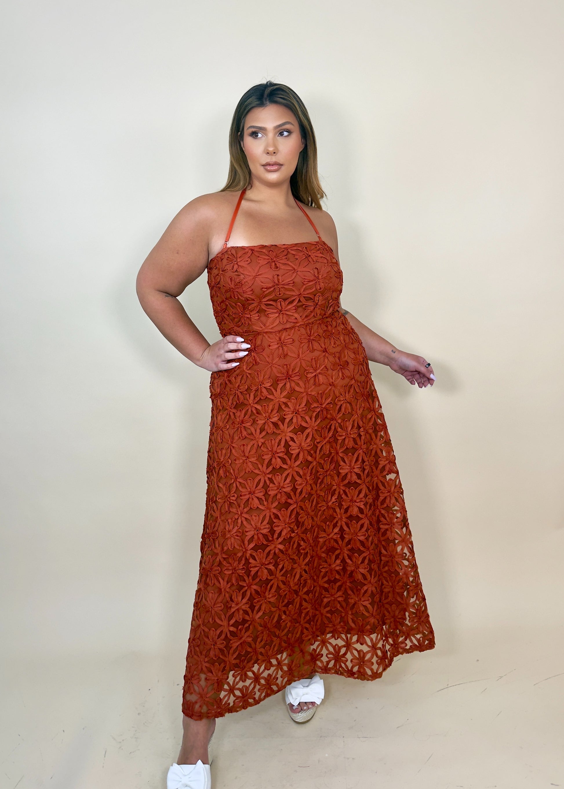 Floral Embroidered Maxi Dress (2 colors)