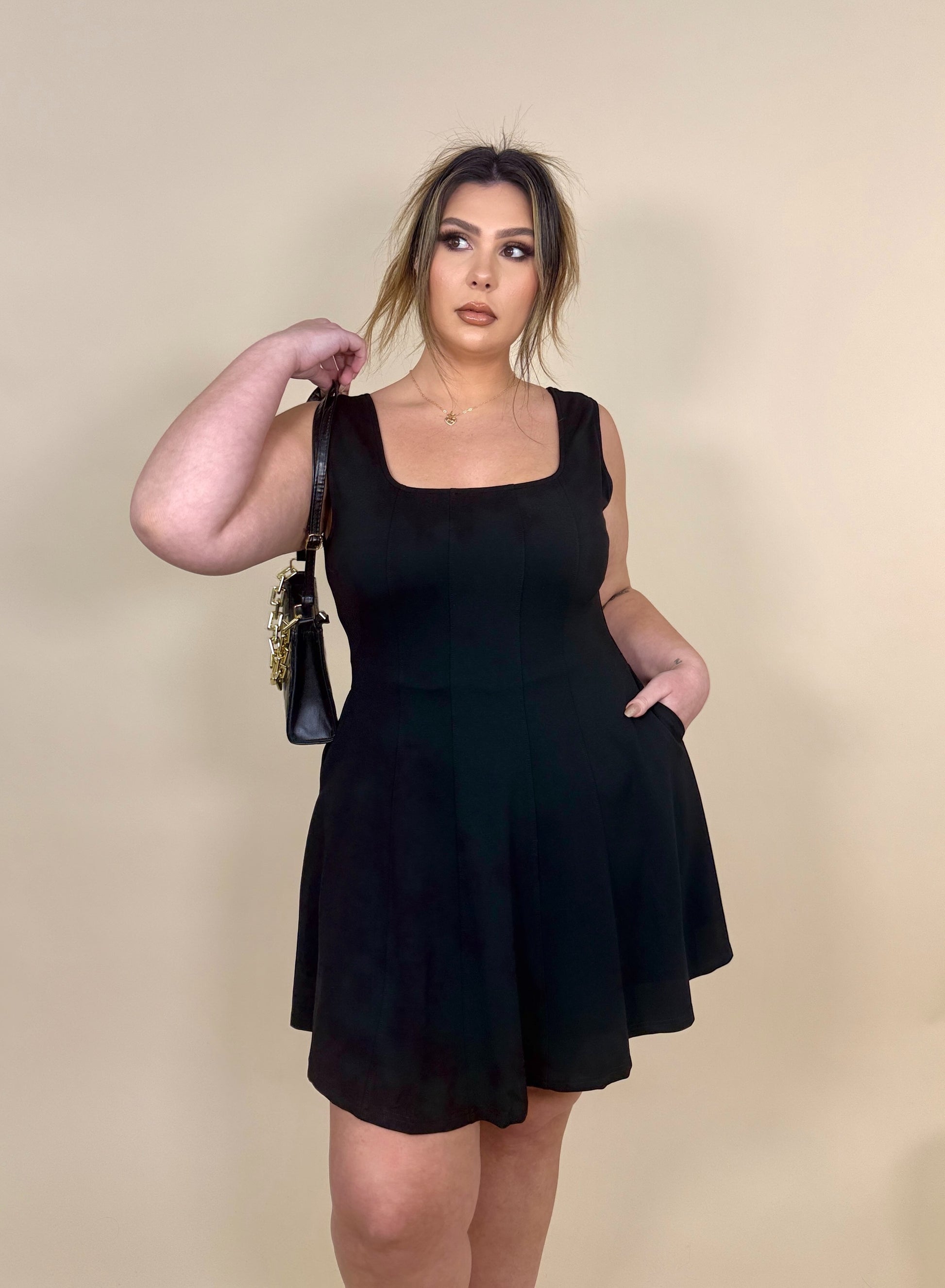 Little Black Romper Dress
