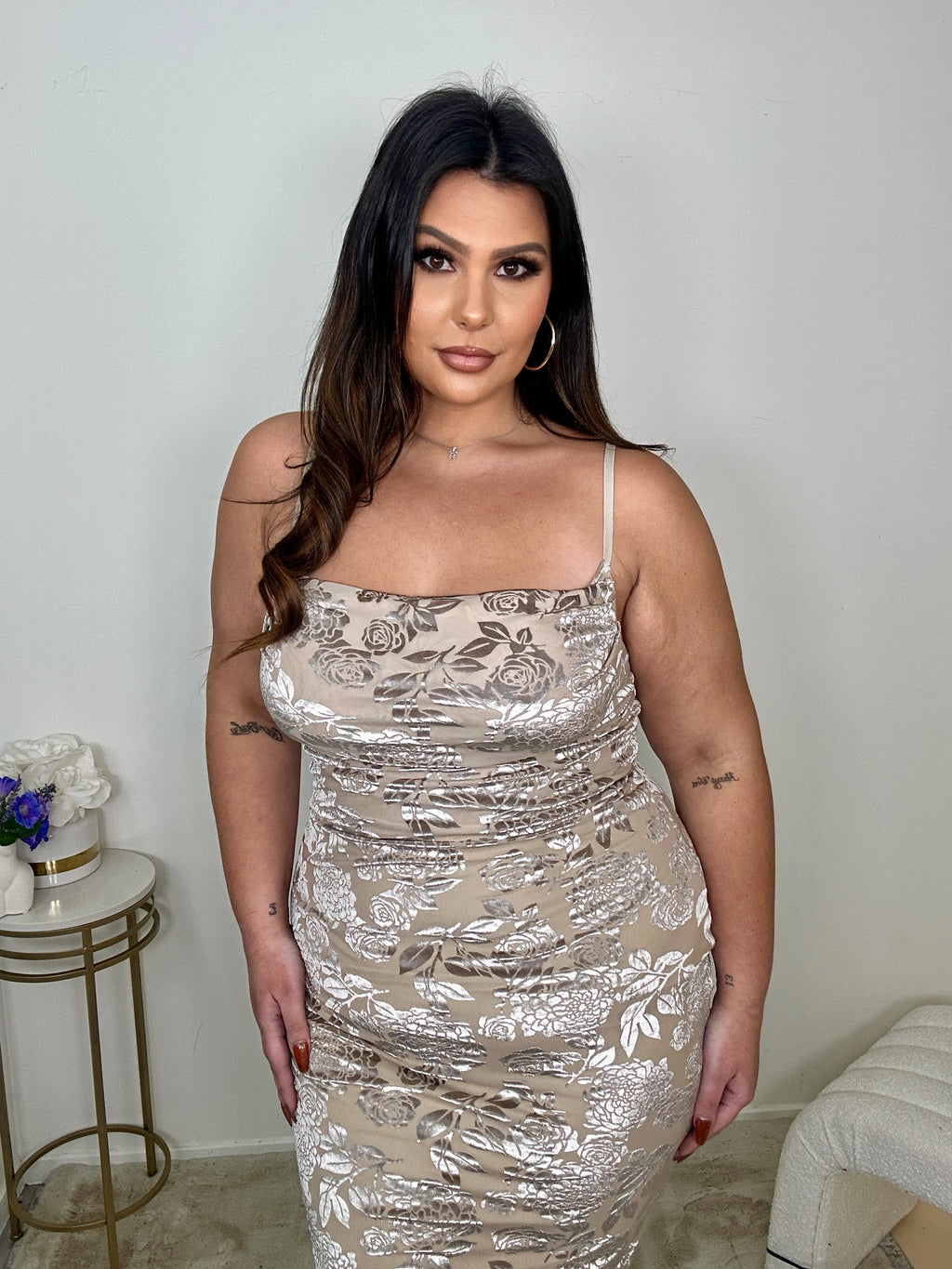 Velvet Rose Holiday Dress (2colors)