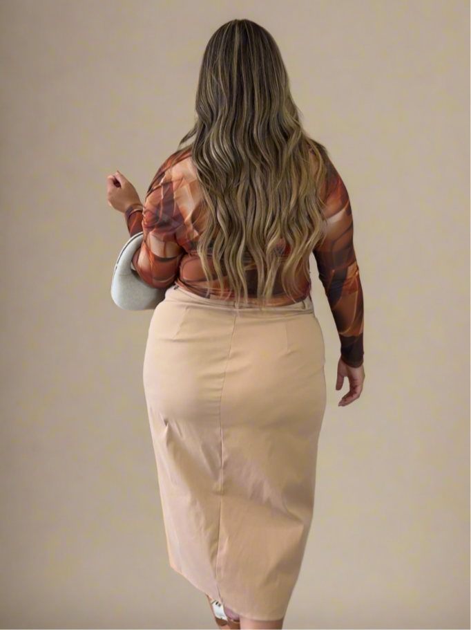 Light Tan Mid/Long Skirt