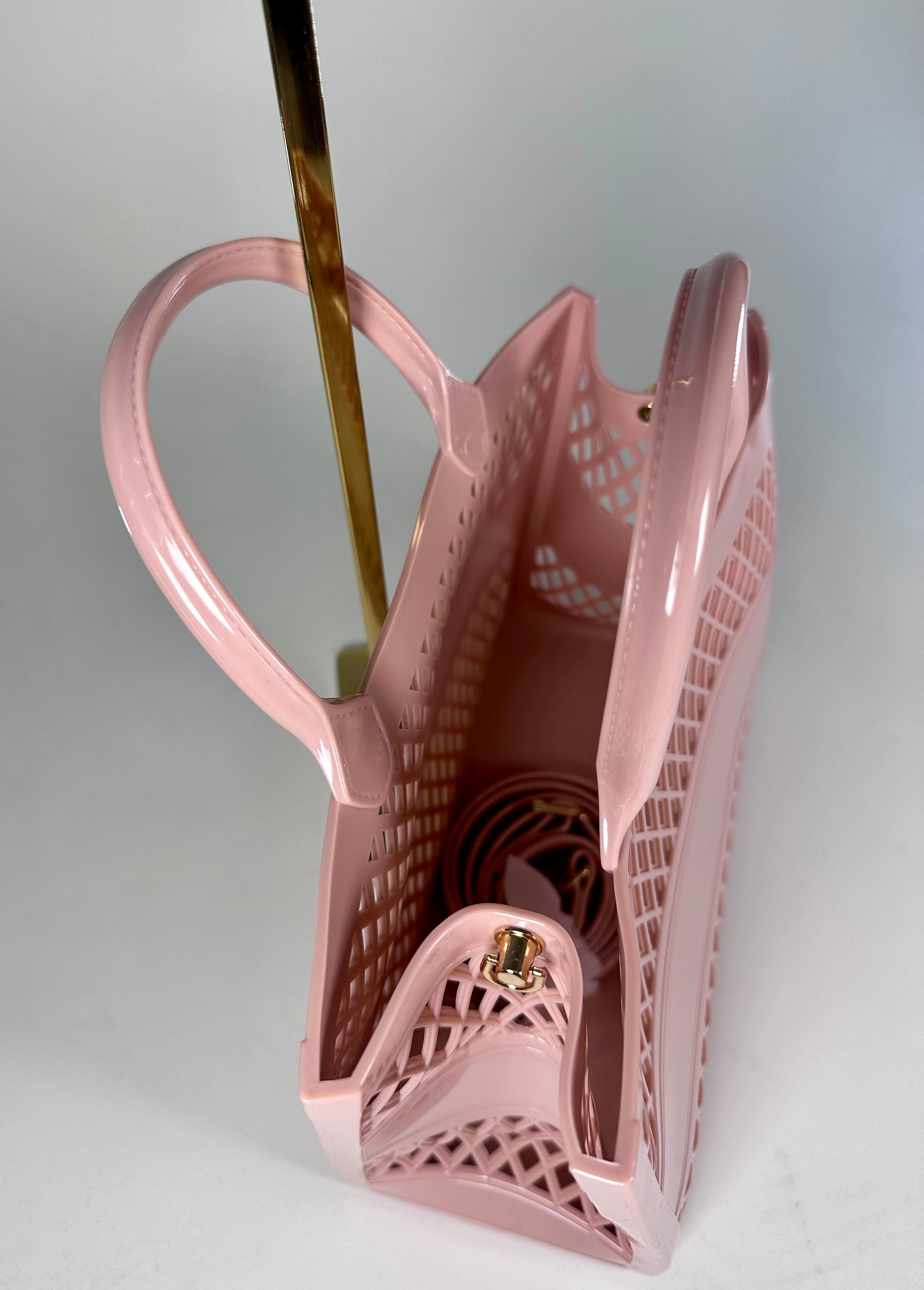 ‘Jillian’ Jelly Small Tote Bag w/ Strap (2 colors)