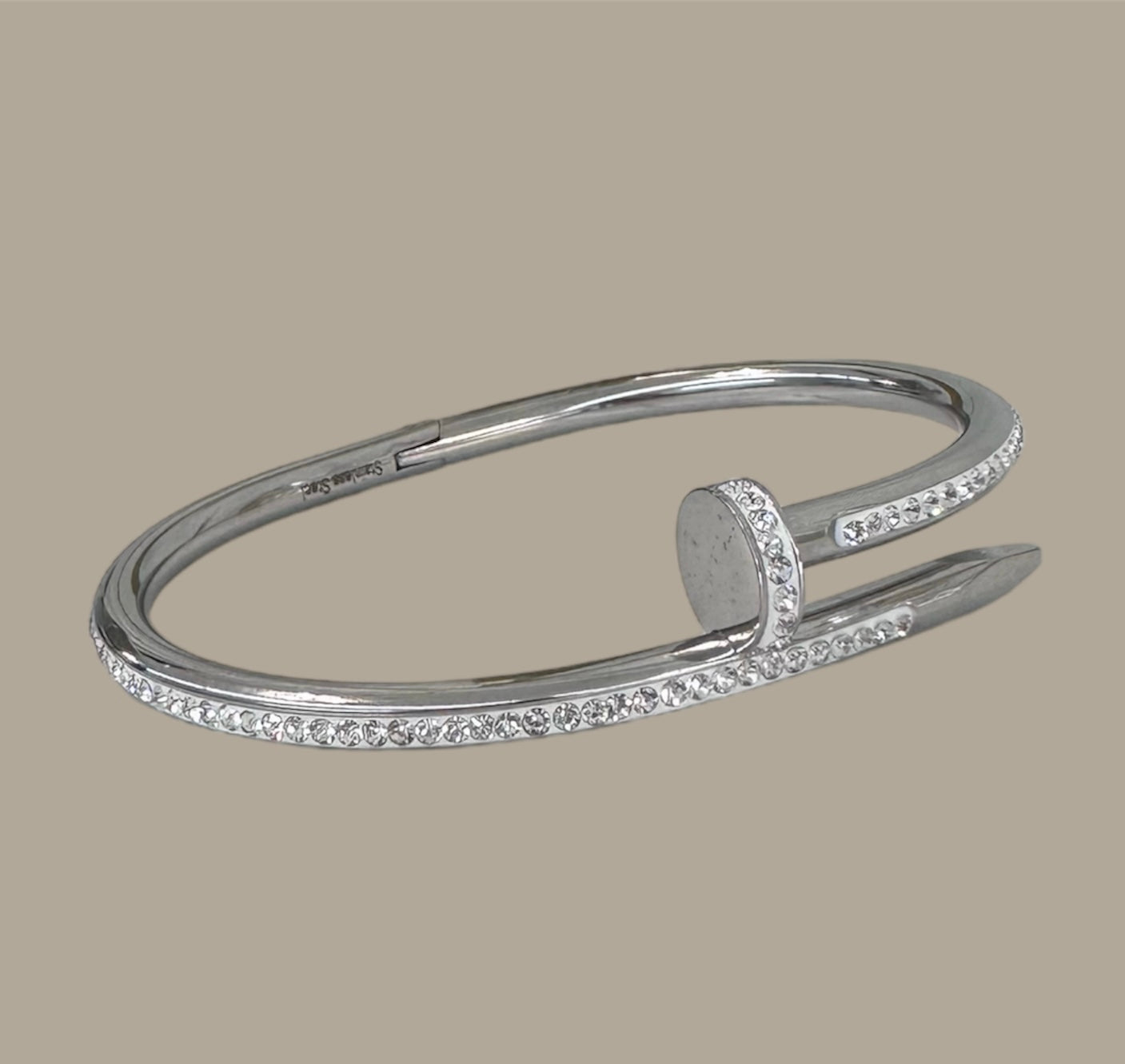 Diamond Studded Nail Bracelet (2 colors)