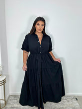 Load image into Gallery viewer, Button up Bow Waist Maxi Dress
