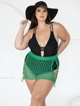 Load image into Gallery viewer, Green Knit Coverup Skirt Size XL
