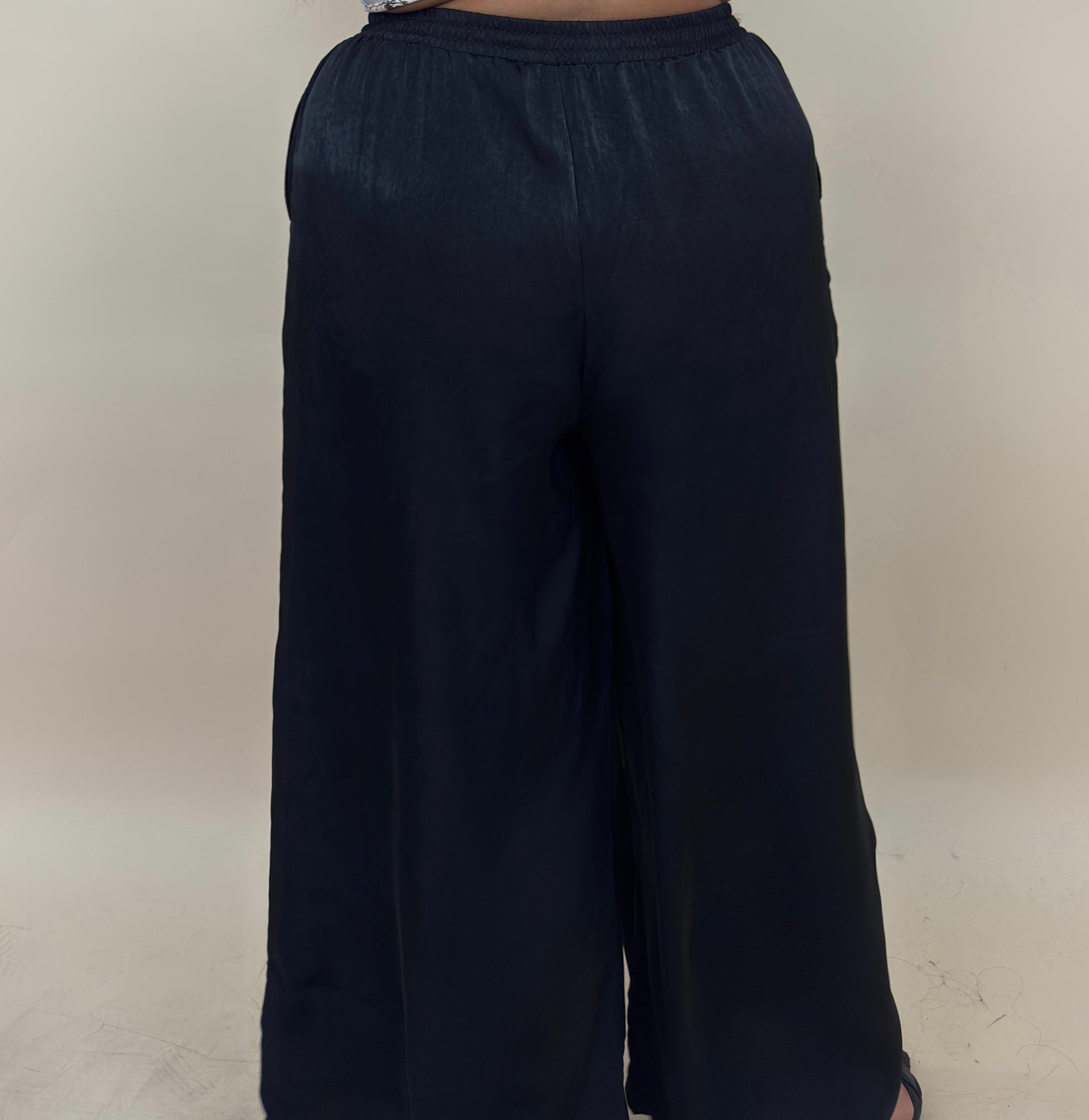 Silky Sheen Wide Leg Pants