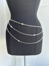 Load image into Gallery viewer, Layered Diamond Chain Belt (2 colors)
