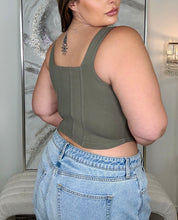 Load image into Gallery viewer, Stretch Form Fitted Corset Style Tank Top
