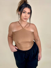 Load image into Gallery viewer, Stretchy Halter Style Bodysuit Top (2 colors)
