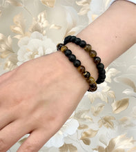 Load image into Gallery viewer, Brown &amp; Black Beaded Bracelet Set
