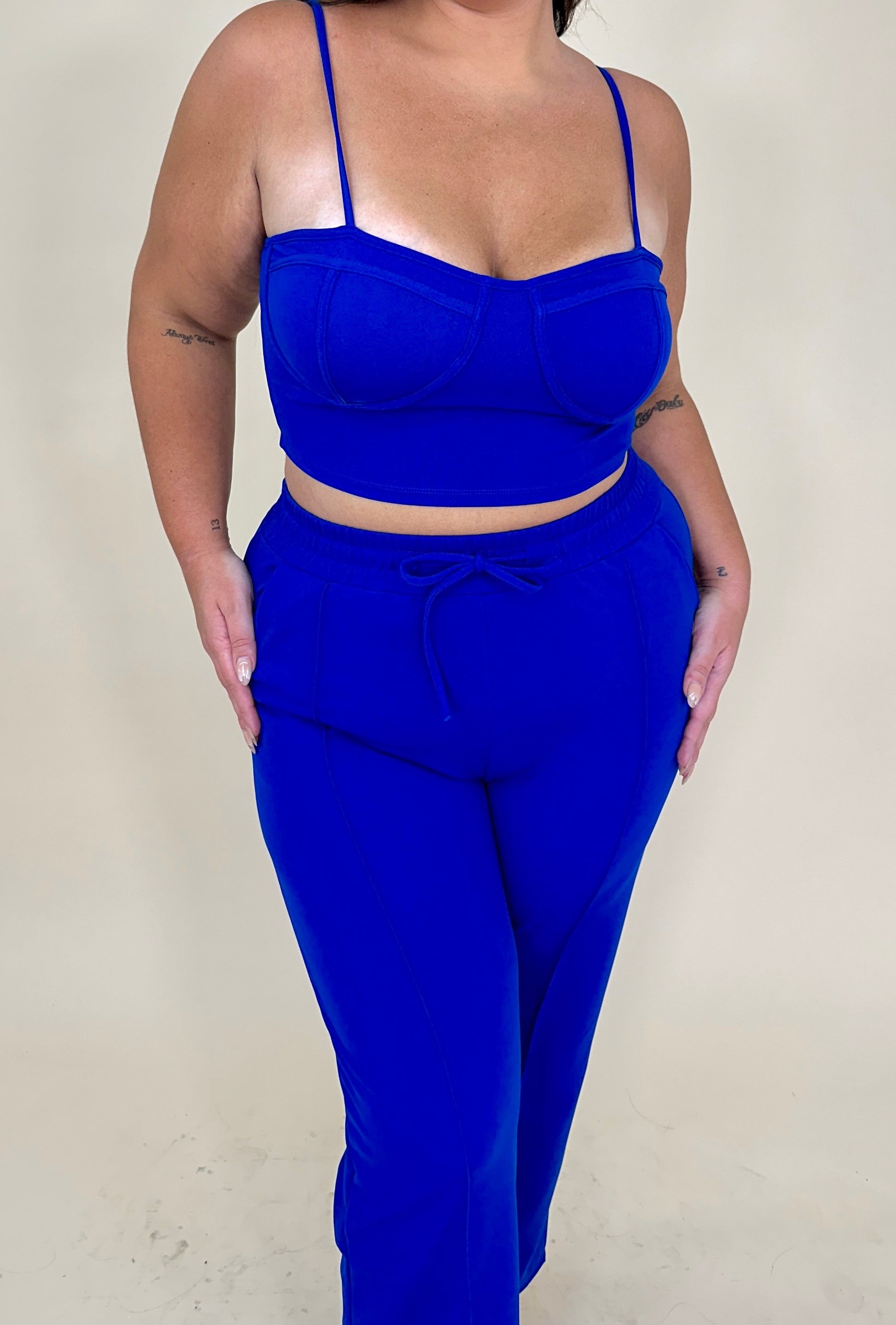 Cropped Tank & Pants Set (2 colors)