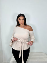 Load image into Gallery viewer, Light Beige Off Shoulder Top
