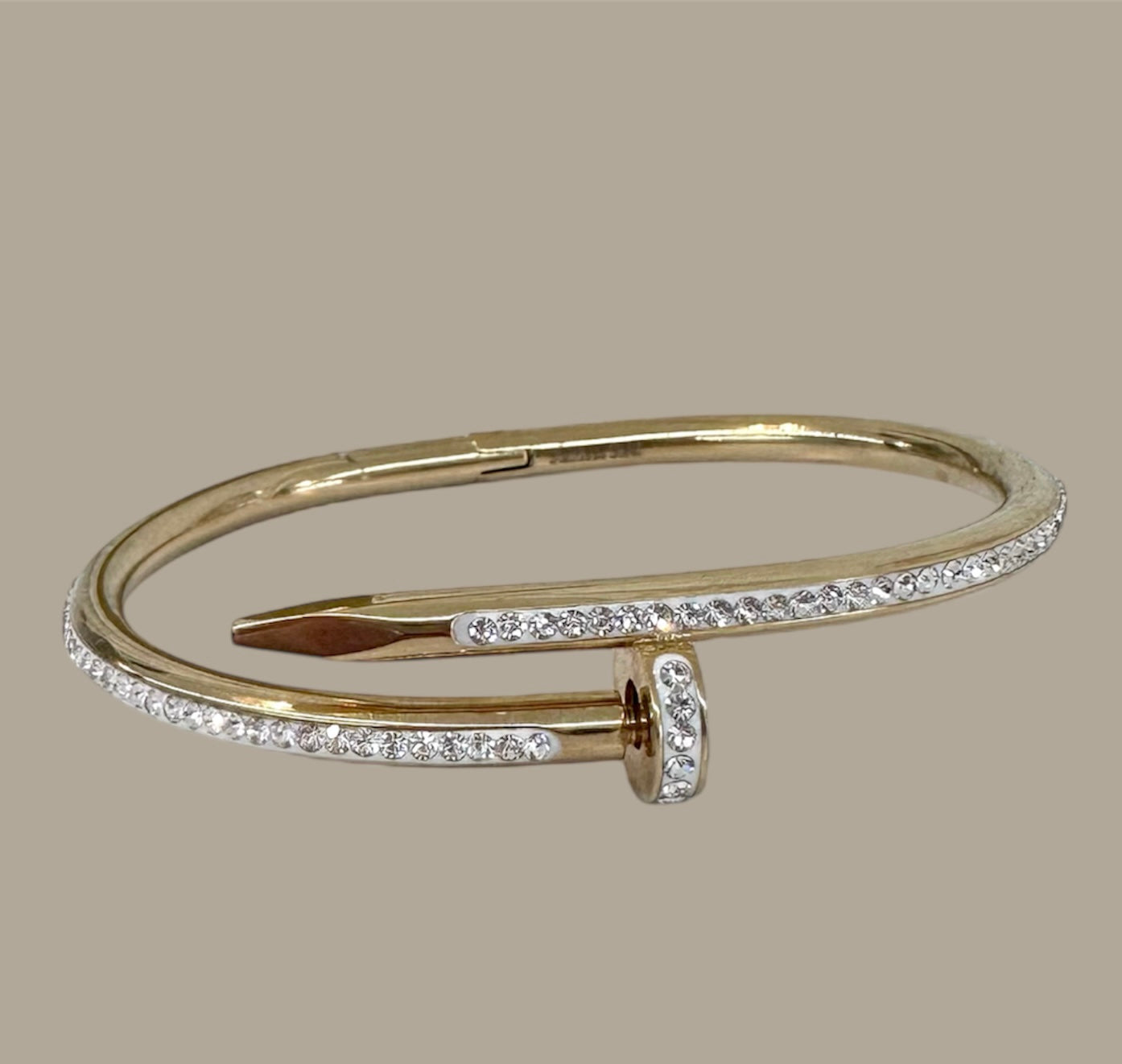 Diamond Studded Nail Bracelet (2 colors)