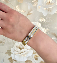 Load image into Gallery viewer, Gold Crystal Cuff Bracelet
