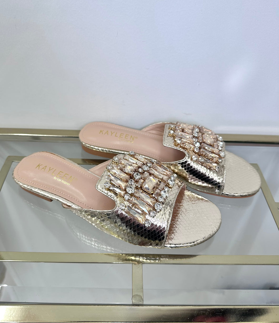 Rhinestoned Slides (2 colors)