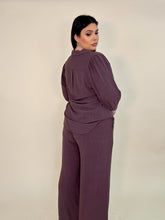 Load image into Gallery viewer, Cotton Button Top &amp; Flowy Pants Set
