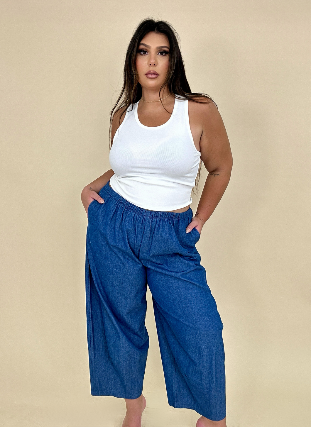 Baggy Denim Style Pants