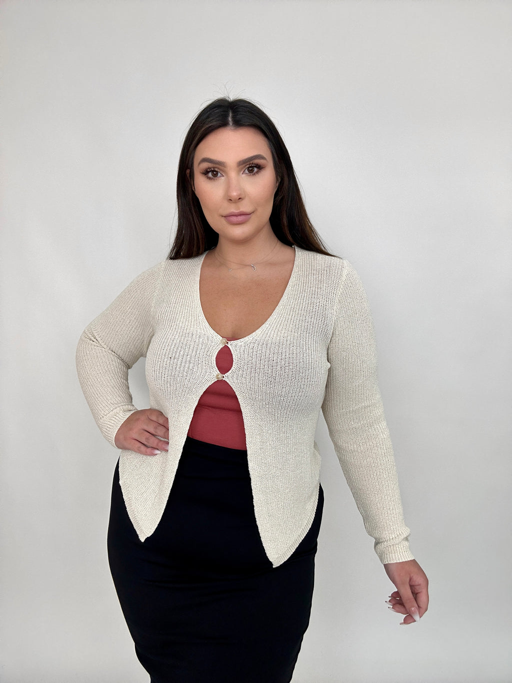 ‘Winnie’ Button Cardigan Top (2 colors)