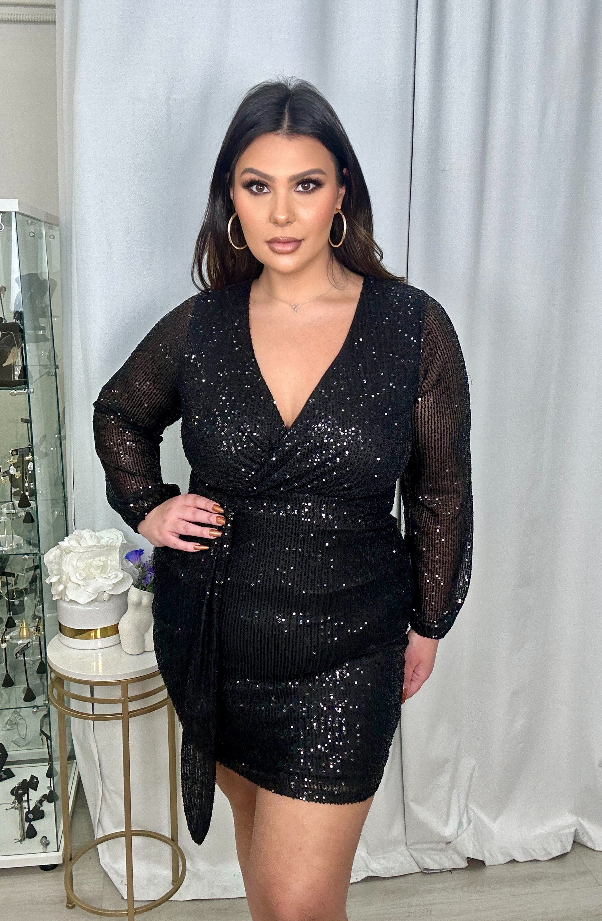 Sequin Holiday Dress (2 colors)