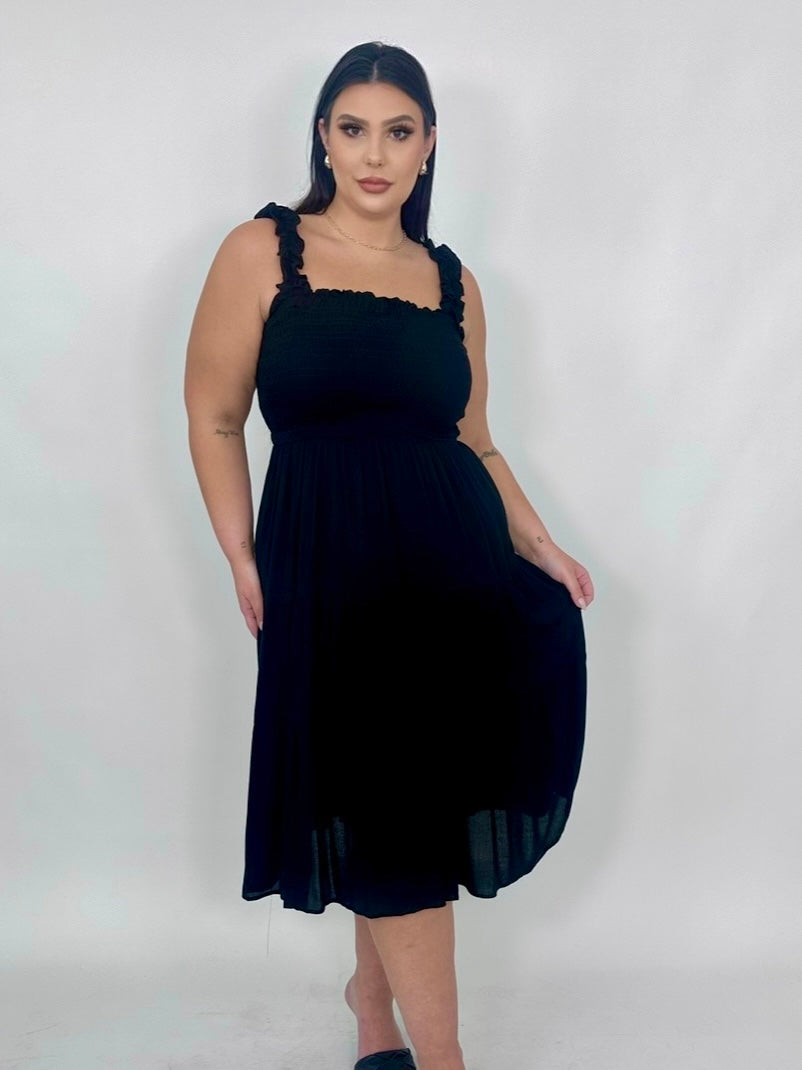 Ruffle Sleeve Flowy Summer Dress (3 colors)