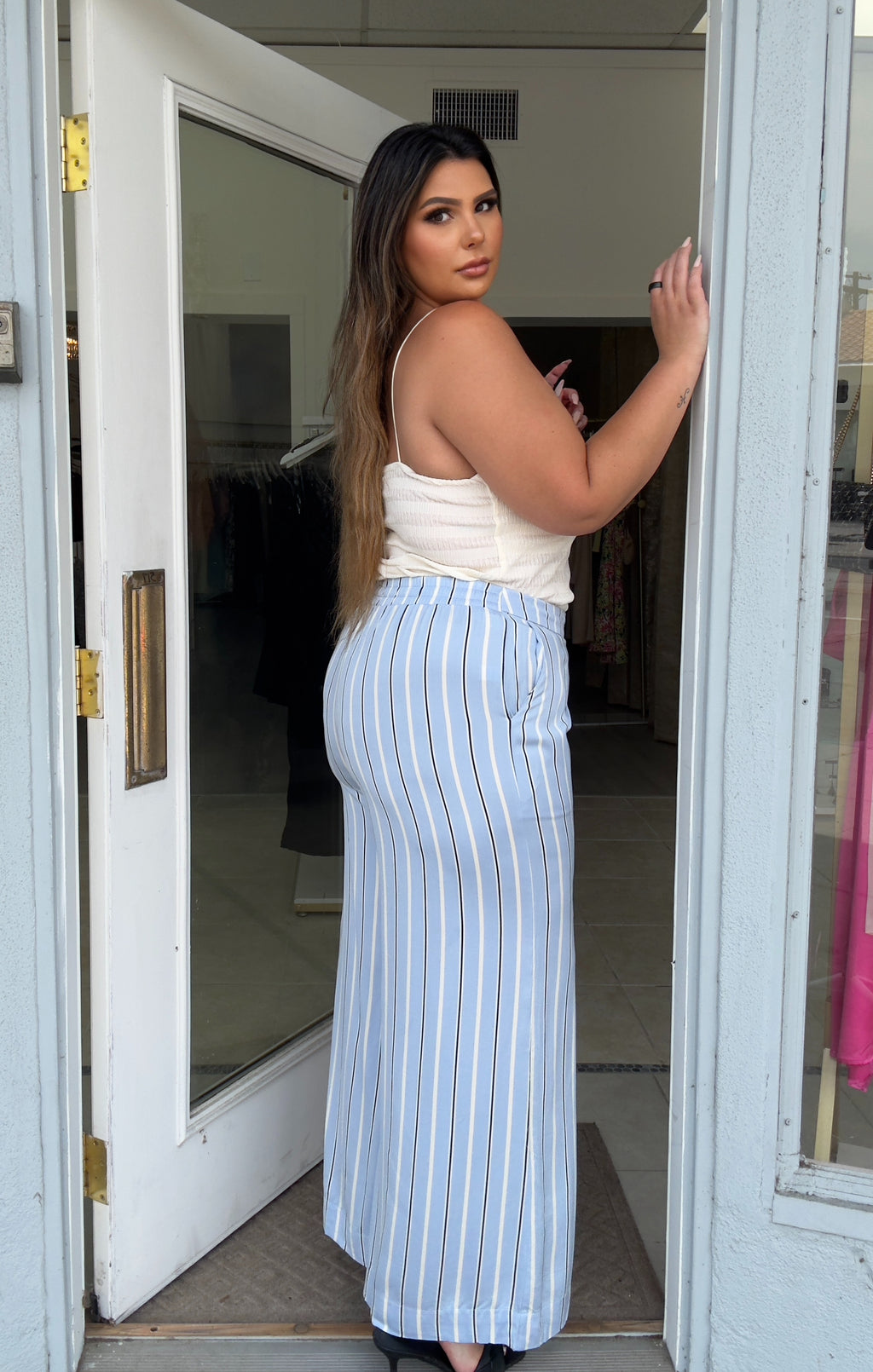 Baby Blue Stripped Pants