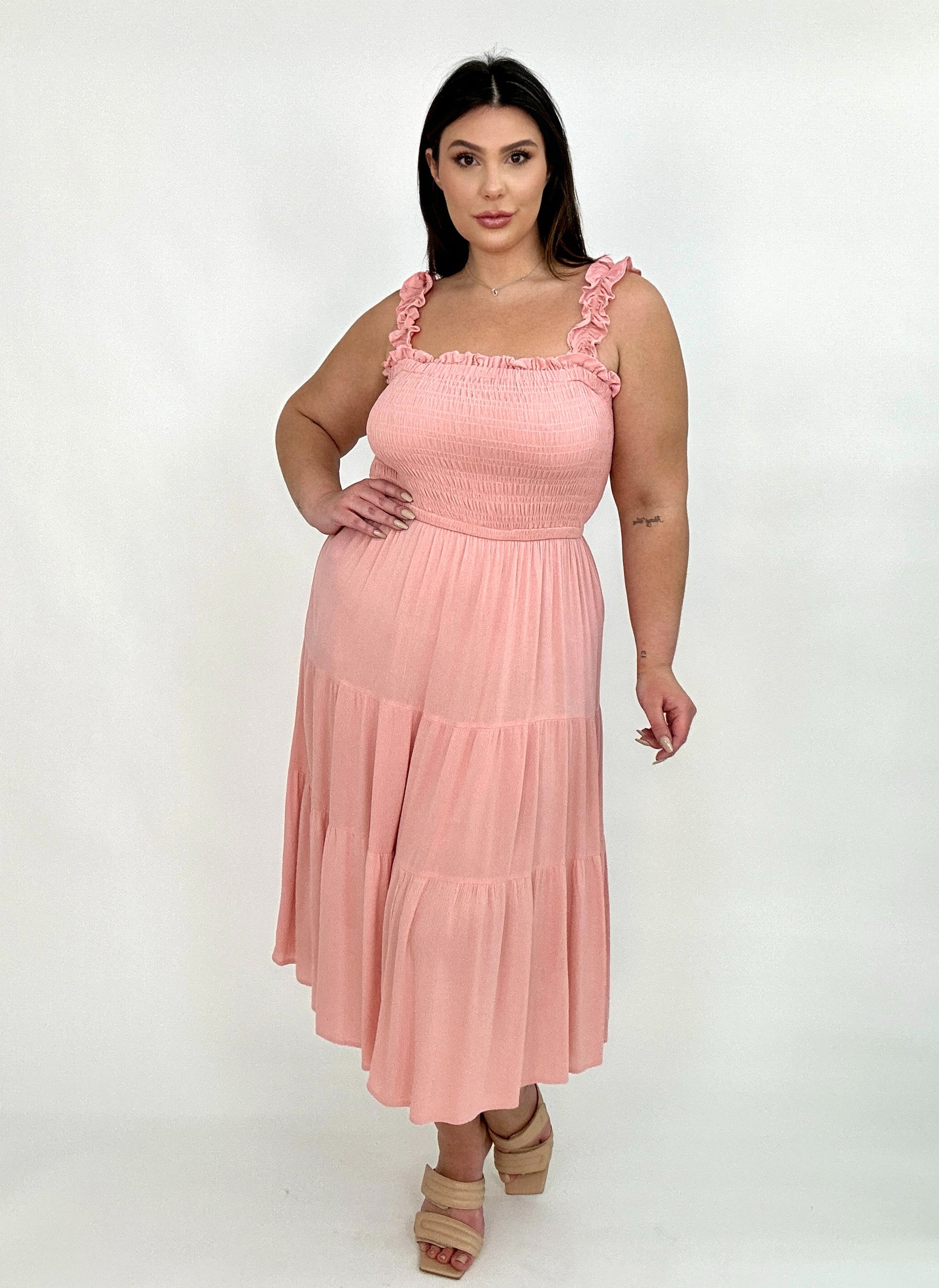Ruffle Sleeve Flowy Summer Dress (3 colors)