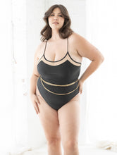 Load image into Gallery viewer, Sheer Cross Back One Piece Swimsuit
