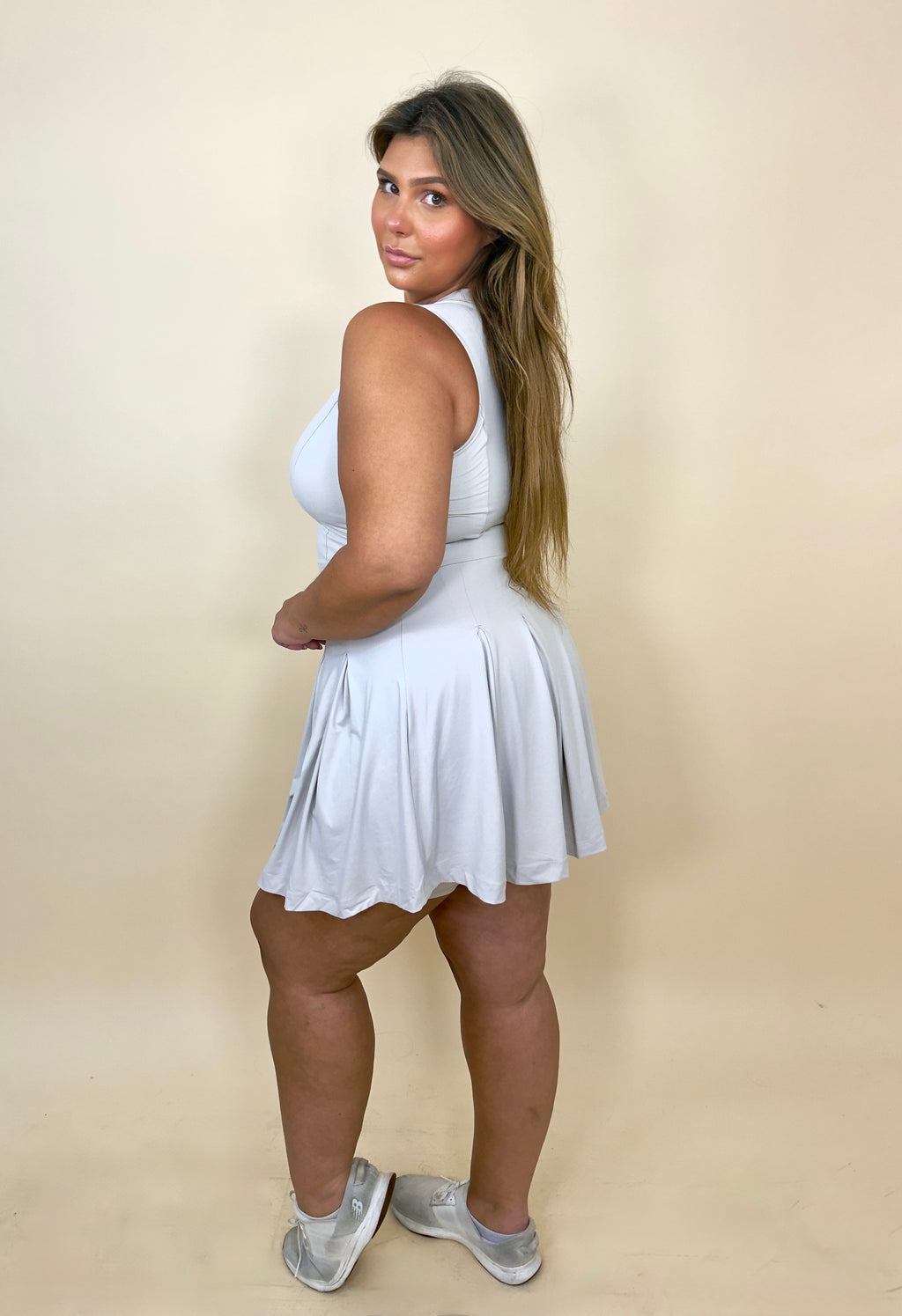 Stone Butter Activewear Dress w/Shorts Set