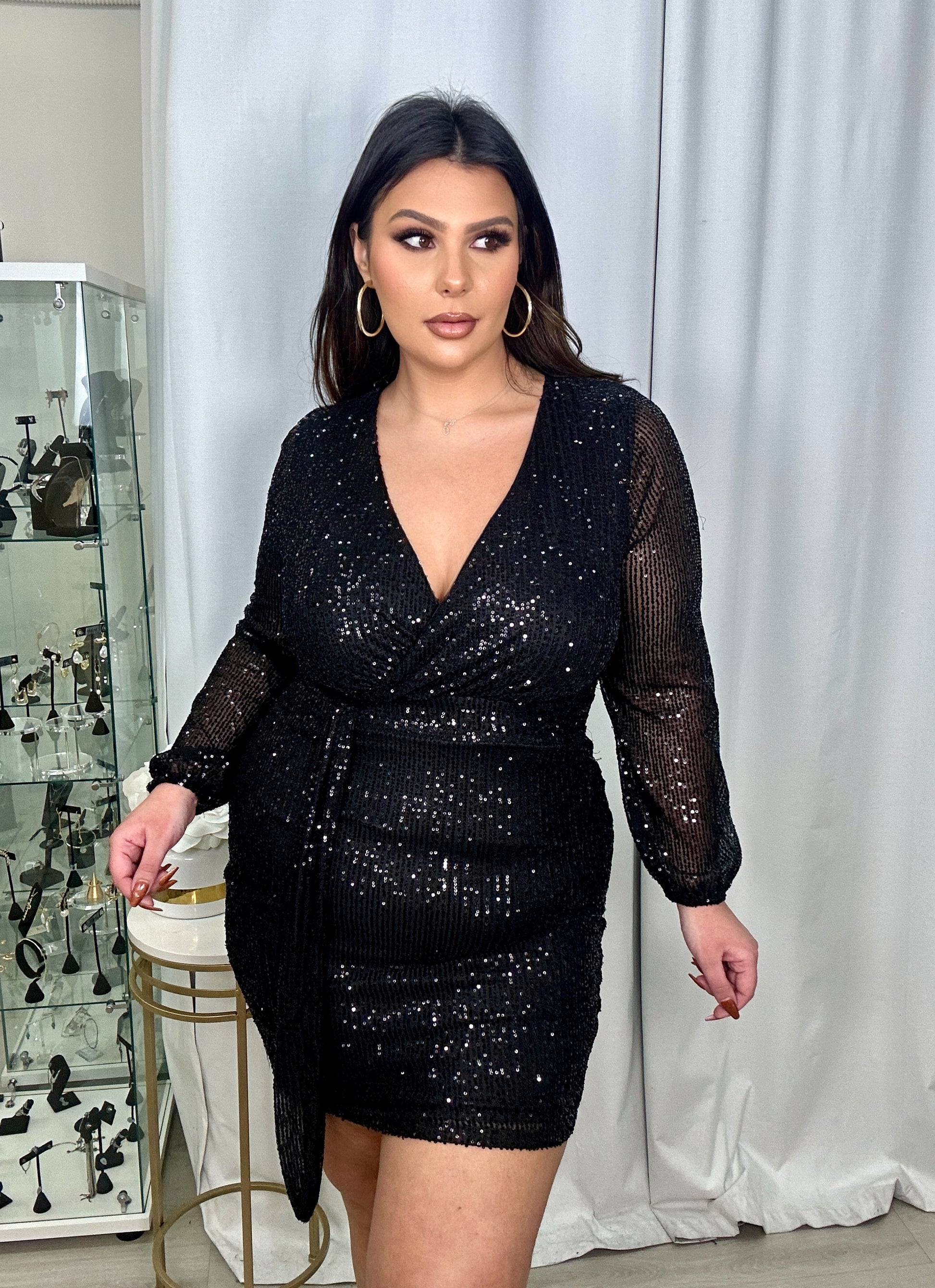Sequin Holiday Dress (2 colors)