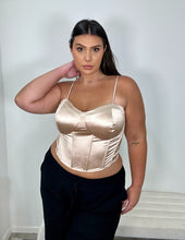 Load image into Gallery viewer, Gold Corset Top
