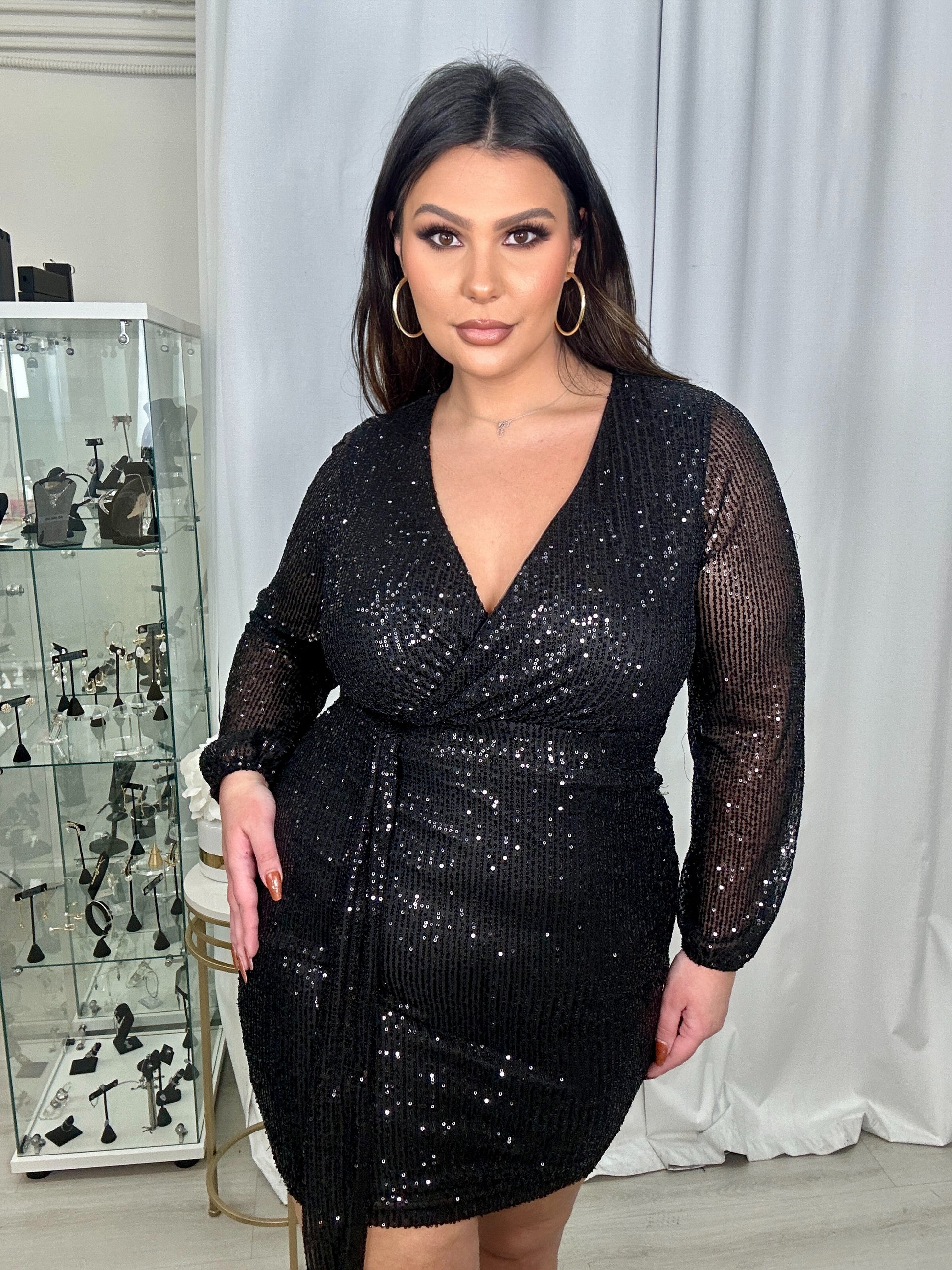 Sequin Holiday Dress (2 colors)