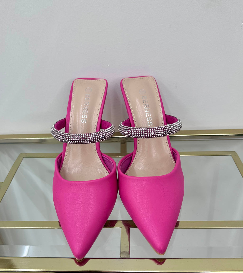 Bling Strap Pointed Heels (2 colors)