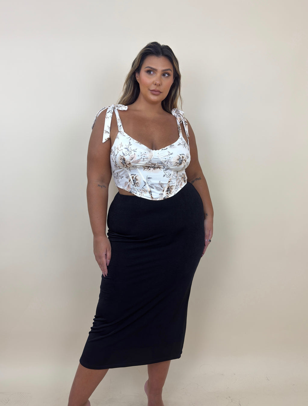 Mid length Stretch Skirt