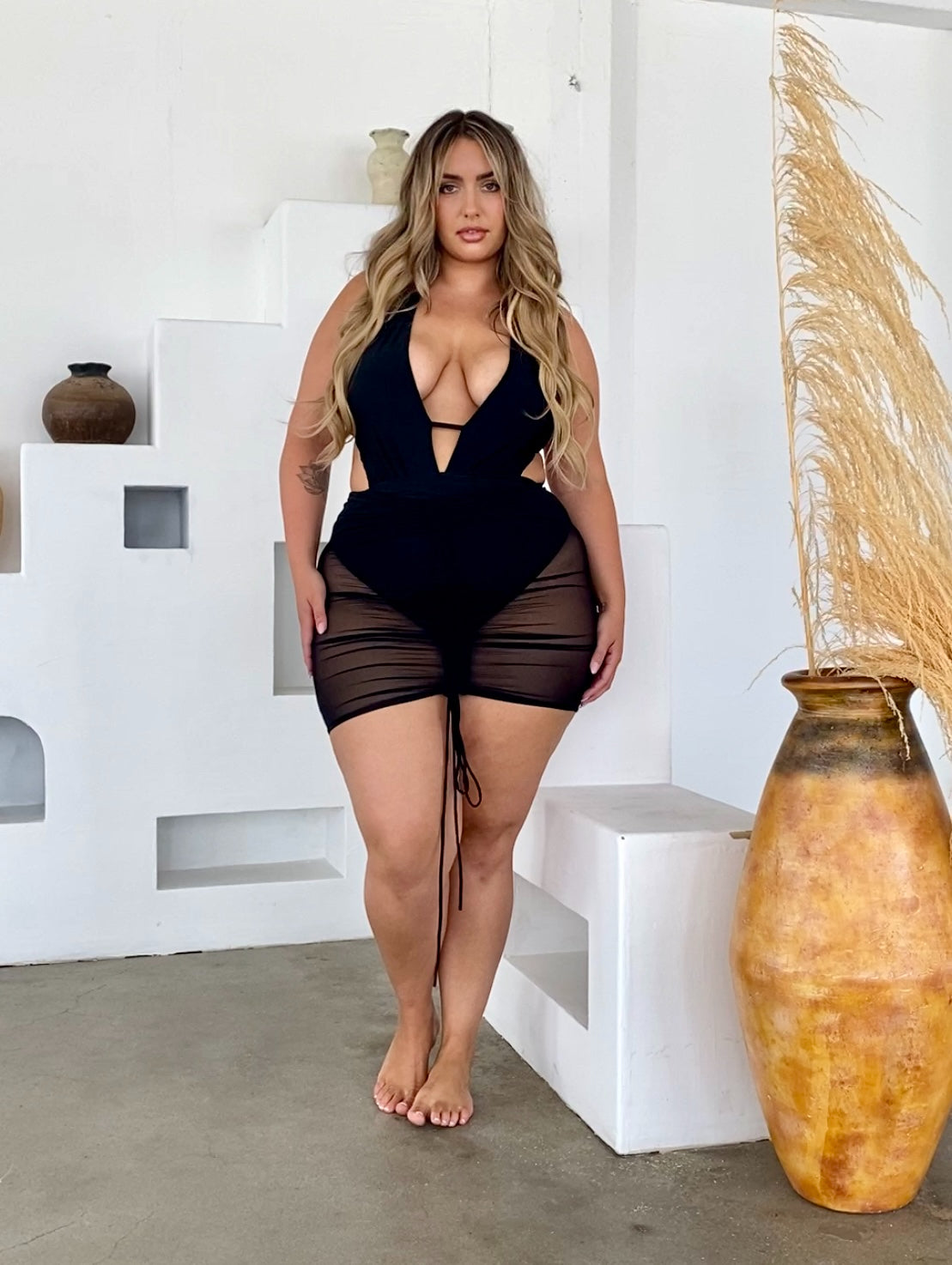 Sheer Swimsuit Cover Up Skirt