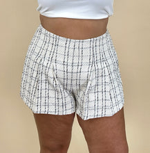 Load image into Gallery viewer, White Tweed Shorts
