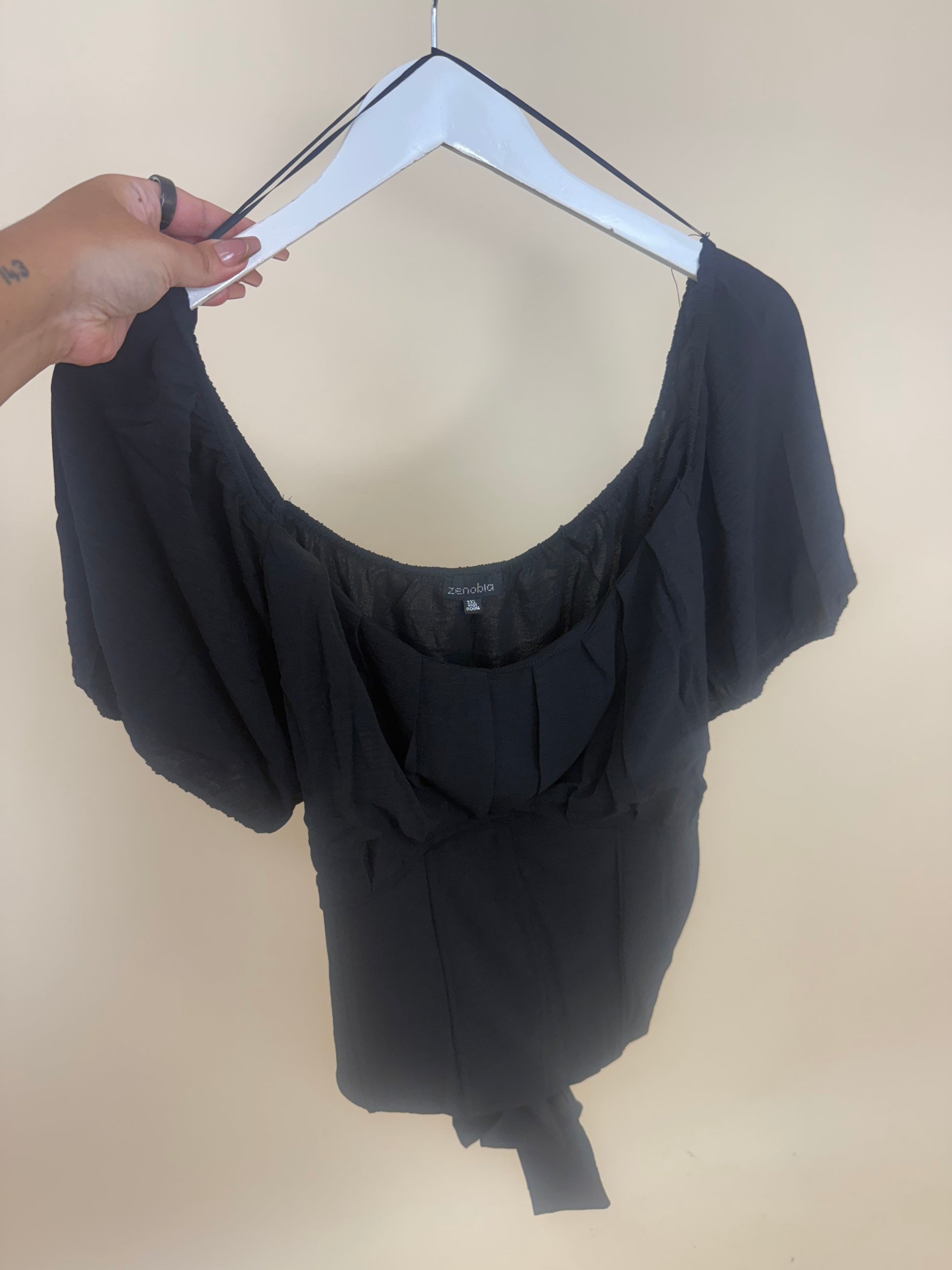 Billowy Corset Bow Tie Top (2 colors)