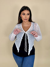 Load image into Gallery viewer, Sheer Textured Front Tie Cardigan Wrap (2 colors)
