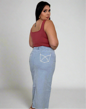 Load image into Gallery viewer, ‘Tessa’ Long Jean Skirt
