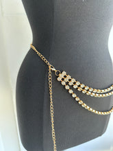 Load image into Gallery viewer, Rhinestone 3 Layer chain belt
