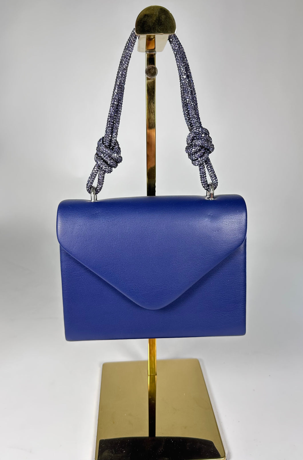 ‘Bailey’ Royal Blue Faux Leather Envelope Bag