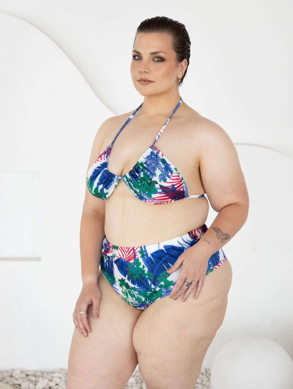3 Piece High Waisted Bikini Swimsuit Set (3 colors)