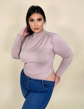 Load image into Gallery viewer, High Neck Long Sleeve Bodysuit Top (2 colors)
