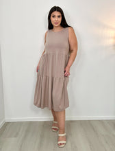 Load image into Gallery viewer, Beige Soft &amp; Flowy Summer Dress
