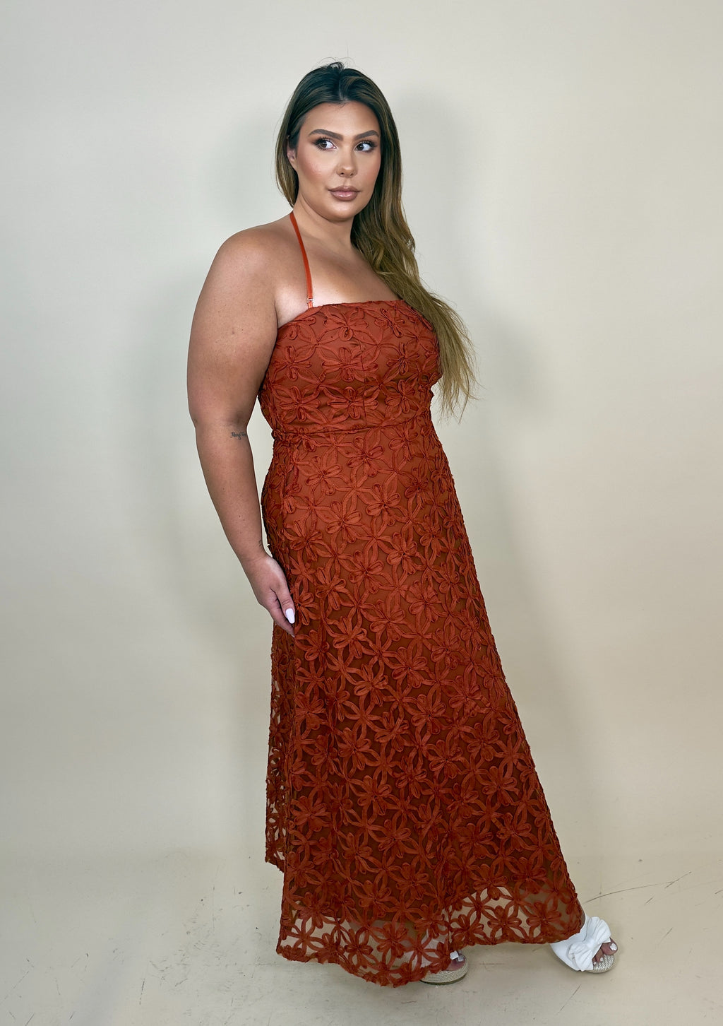 Floral Embroidered Maxi Dress (2 colors)