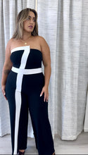 Load image into Gallery viewer, ‘Lyss’ Black &amp; White Jumpsuit
