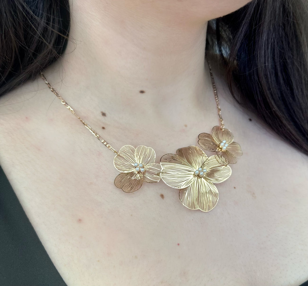 Gold Flower Necklace