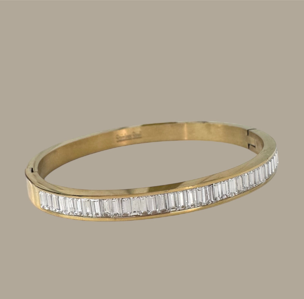 Gold Crystal Cuff Bracelet