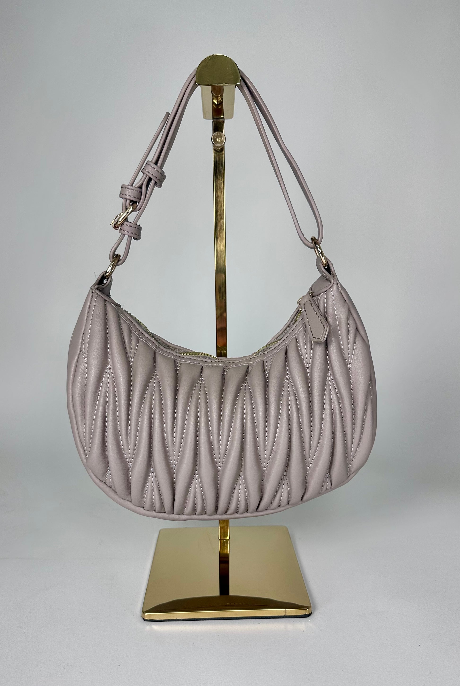 ‘Nikki’ Crescent Shaped Textured Bag (2 colors)